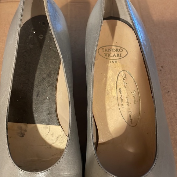 SANDRO VICARI Gray Box Toe Shoes Made in Italy Size 381/2 - Picture 2 of 8